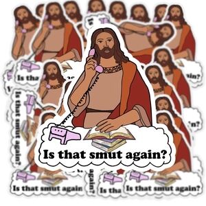 Funny Sticker with Jesus on Phone